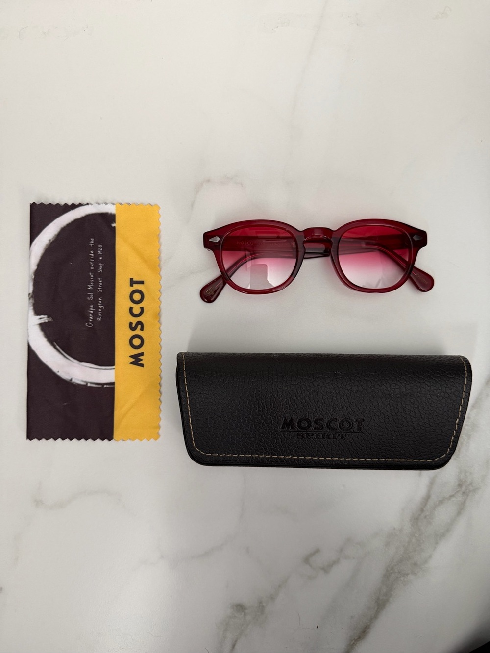 MOSCOT LEMTOSH 46 Ruby SE Special Edition Red Gradient Sunglasses 46-24-145